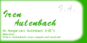 iren aulenbach business card